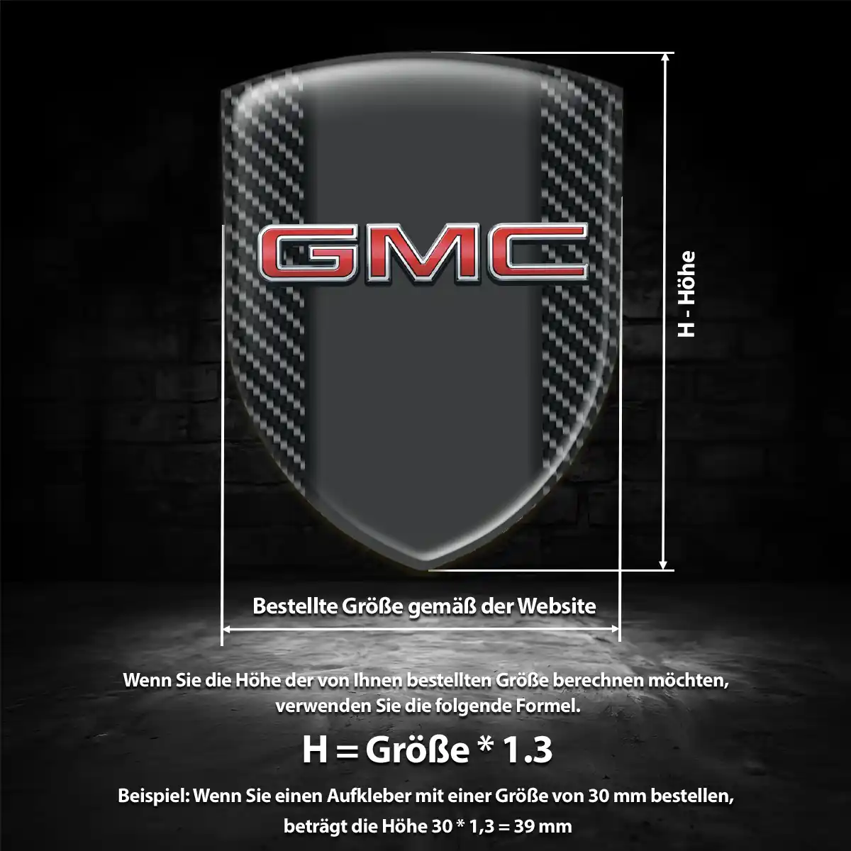GMC Emblem Wappen Aufkleber Premiumqualität