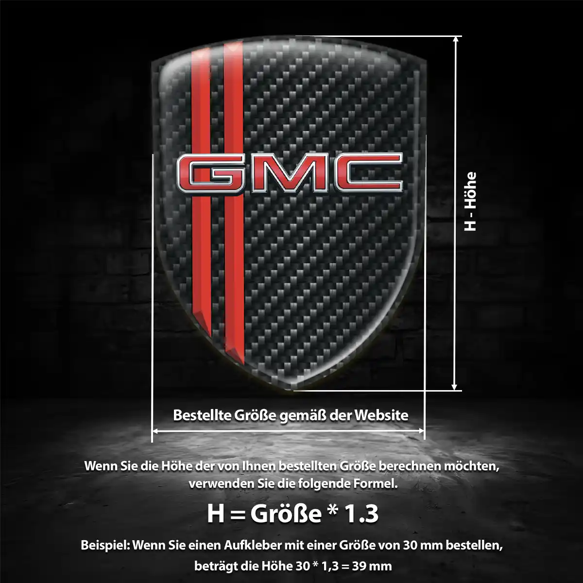 GMC Emblem Wappen Aufkleber Stilvolles Design