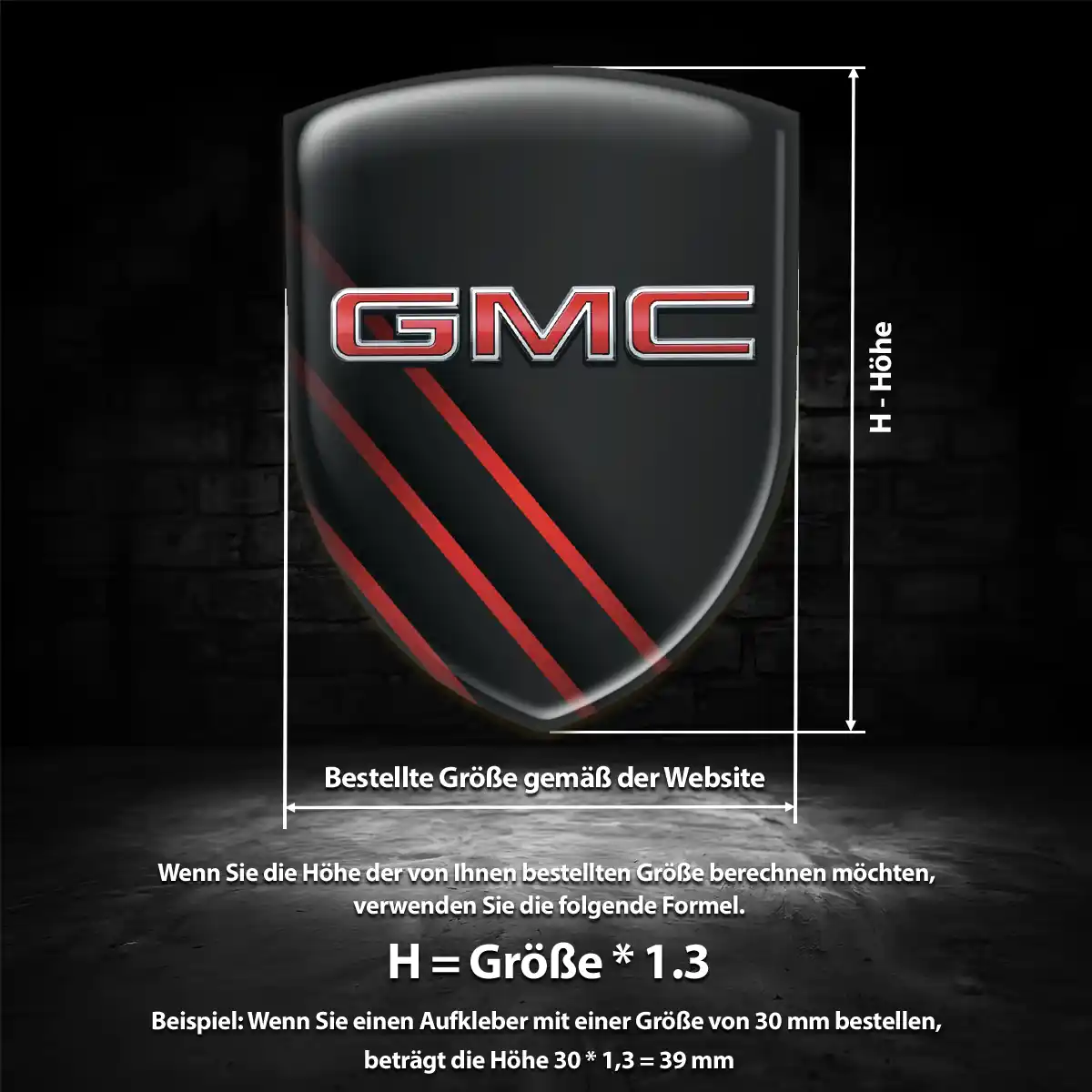GMC Emblem Wappen Aufkleber Tuningfahrzeug