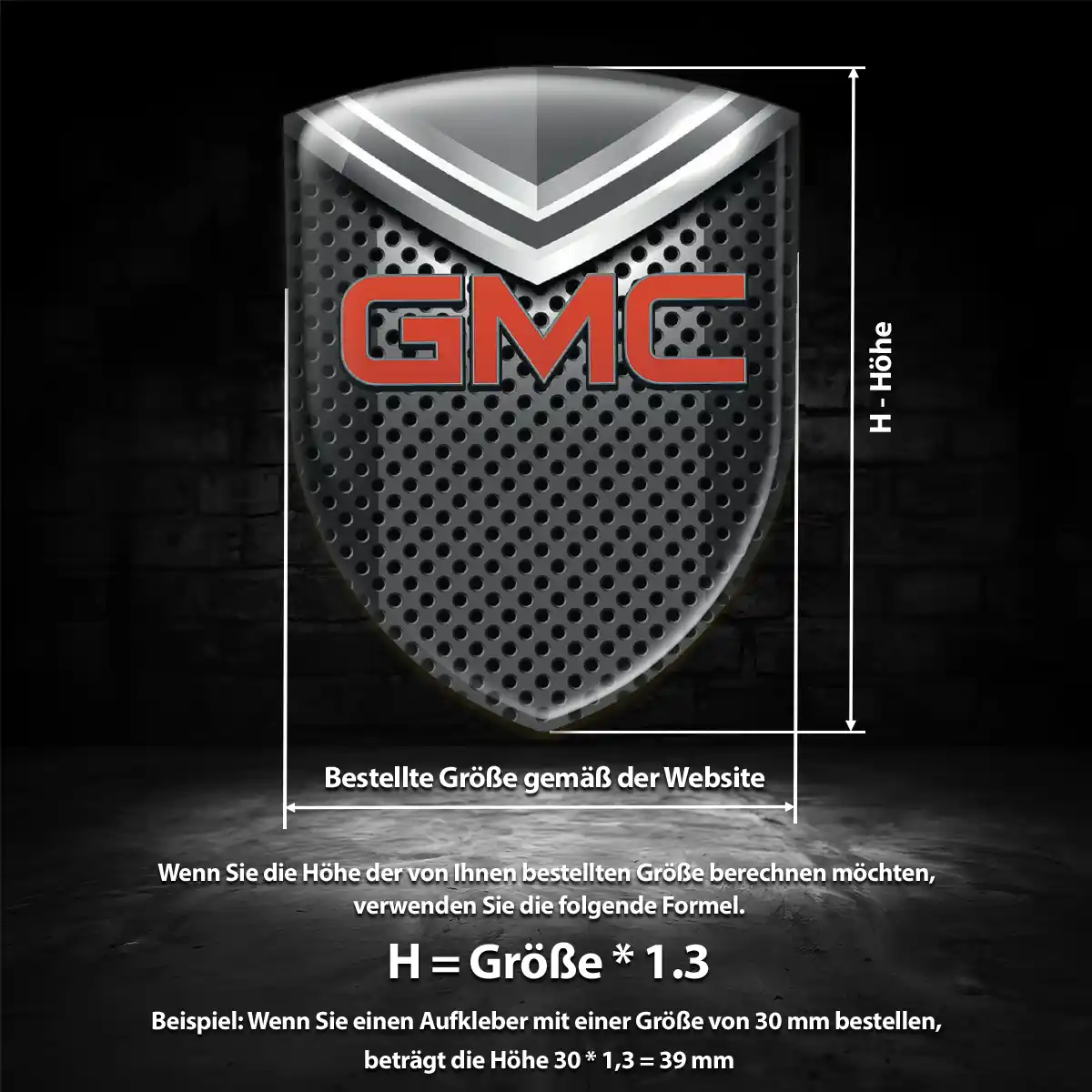 GMC Emblem Wappen Auto Premium-Edition