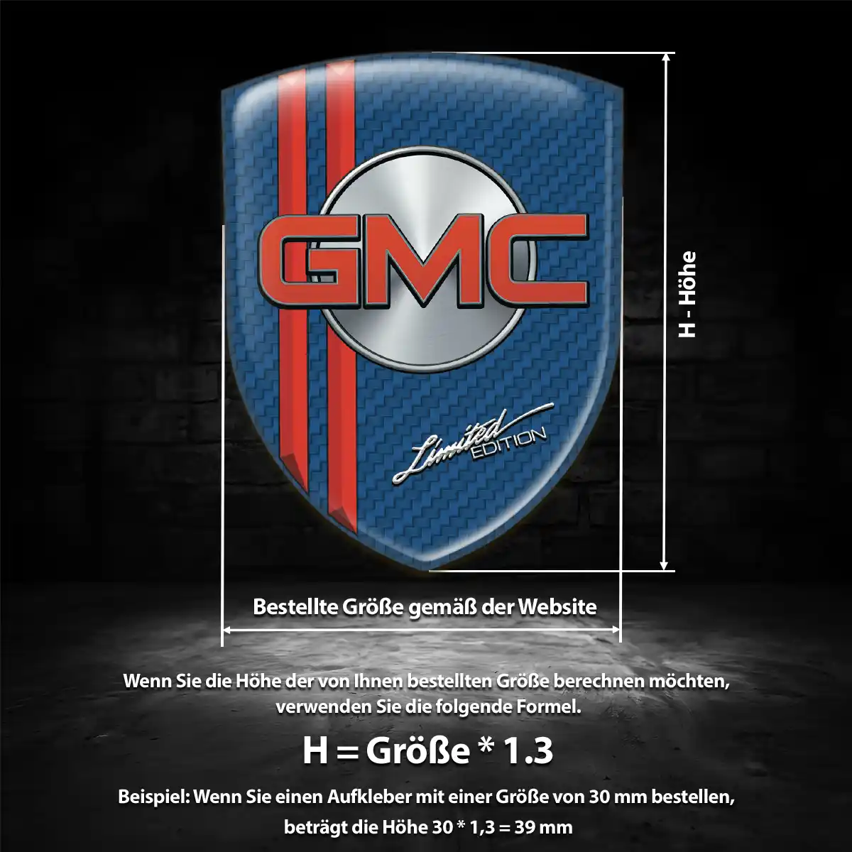 GMC Emblem Wappen Auto Premiumqualität