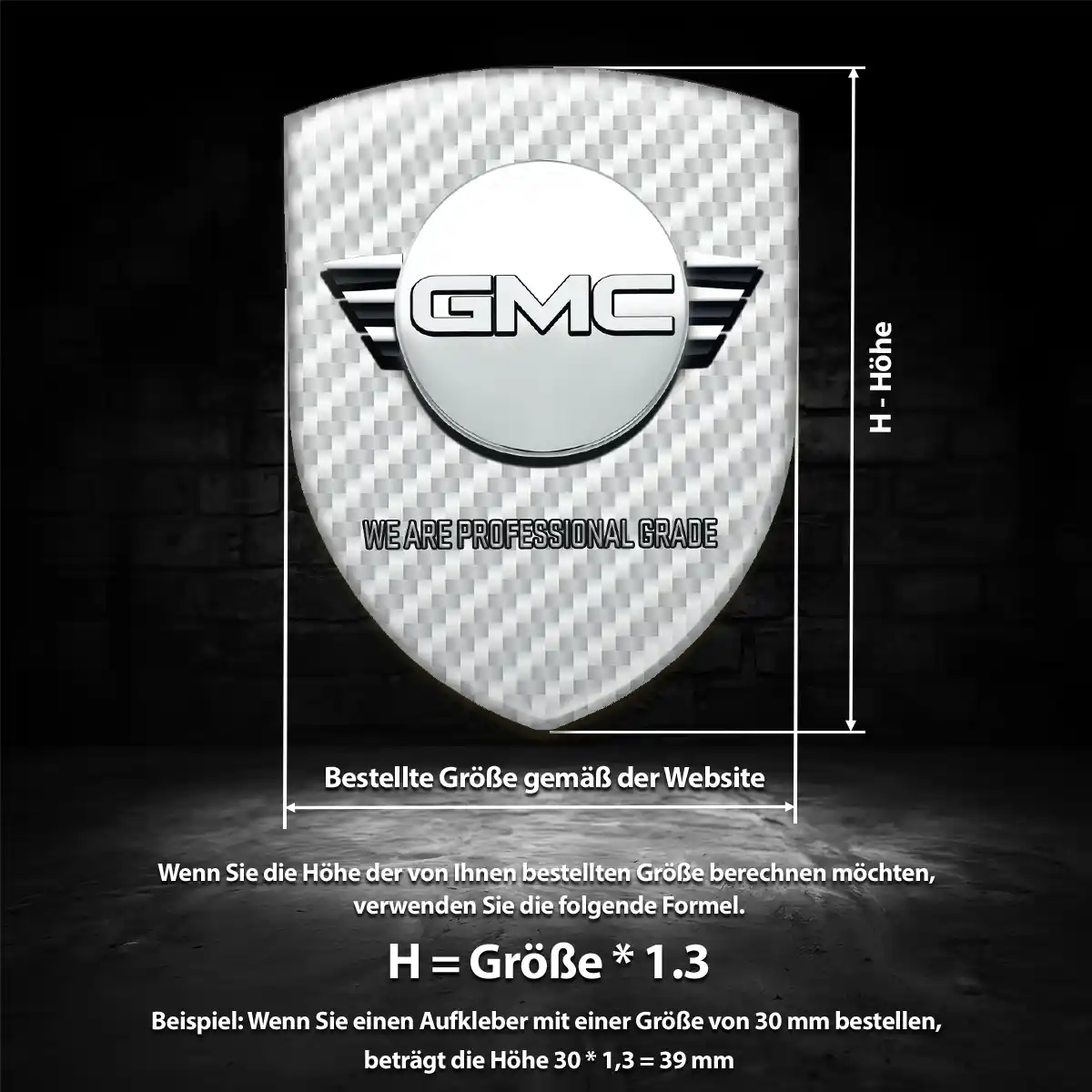 GMC Emblem Wappen Edles Design