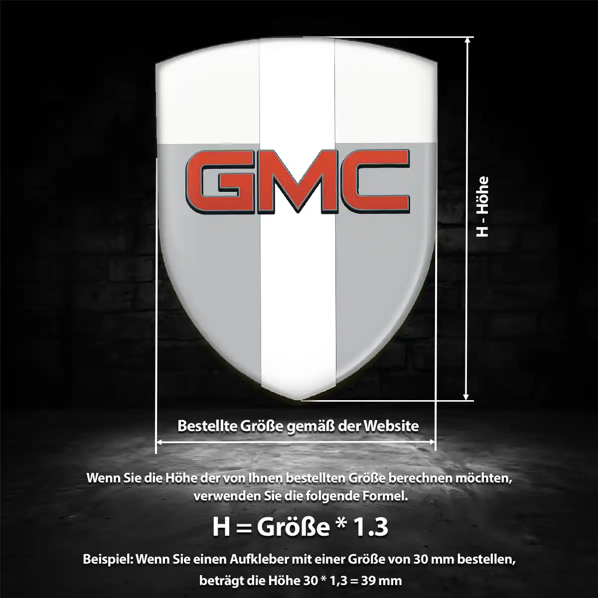 GMC Emblem Wappen Hochwertiges Harz
