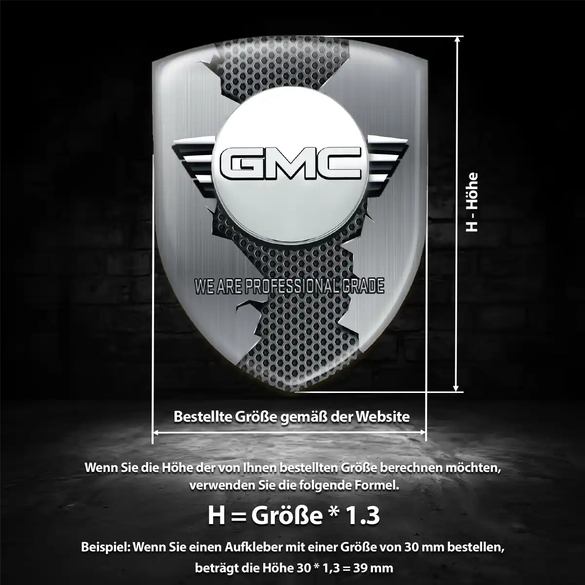 GMC Emblem Wappen Premiumqualität