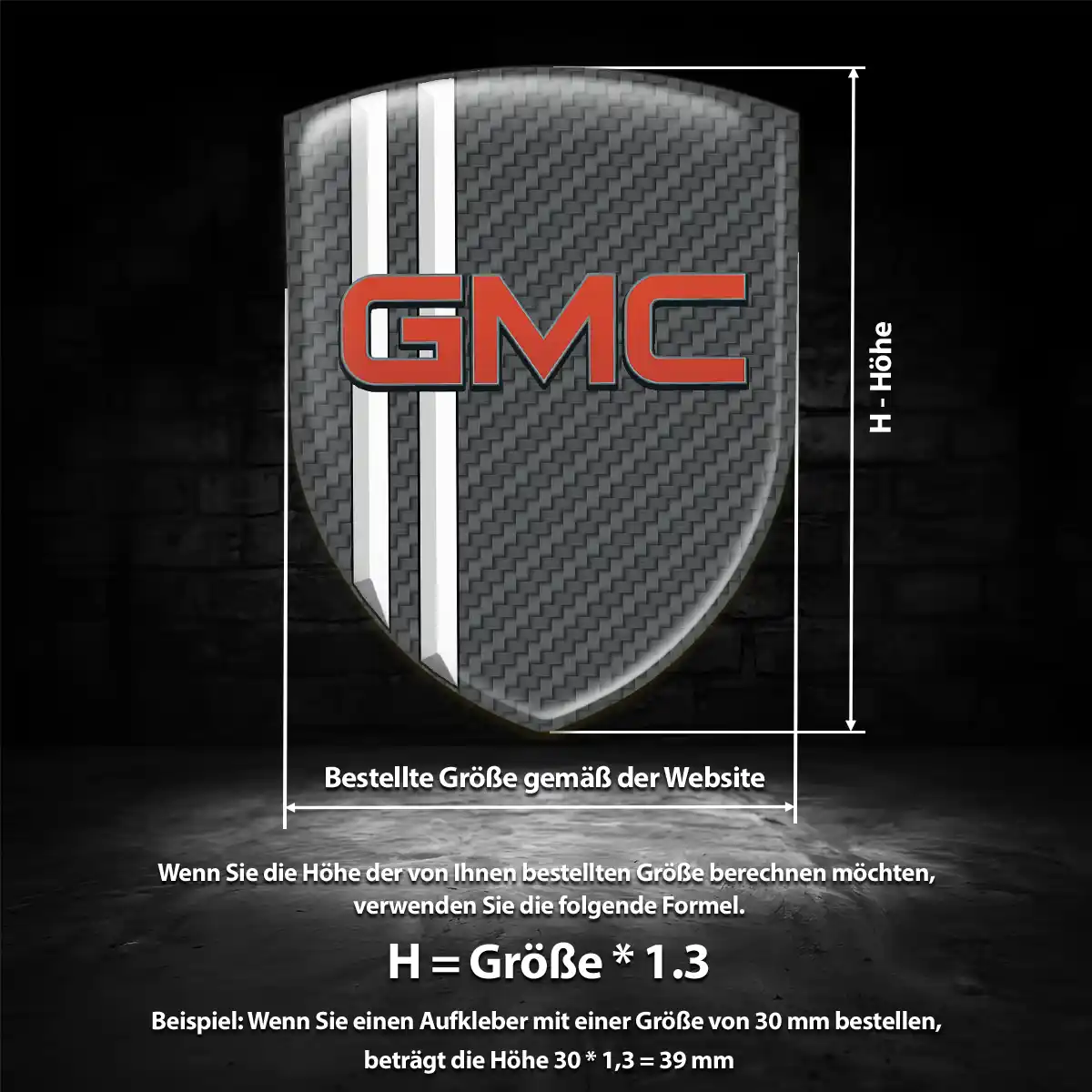 GMC Embleme Edles Design
