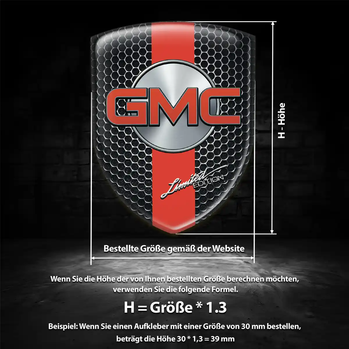 GMC Embleme Hochwertiges Harz