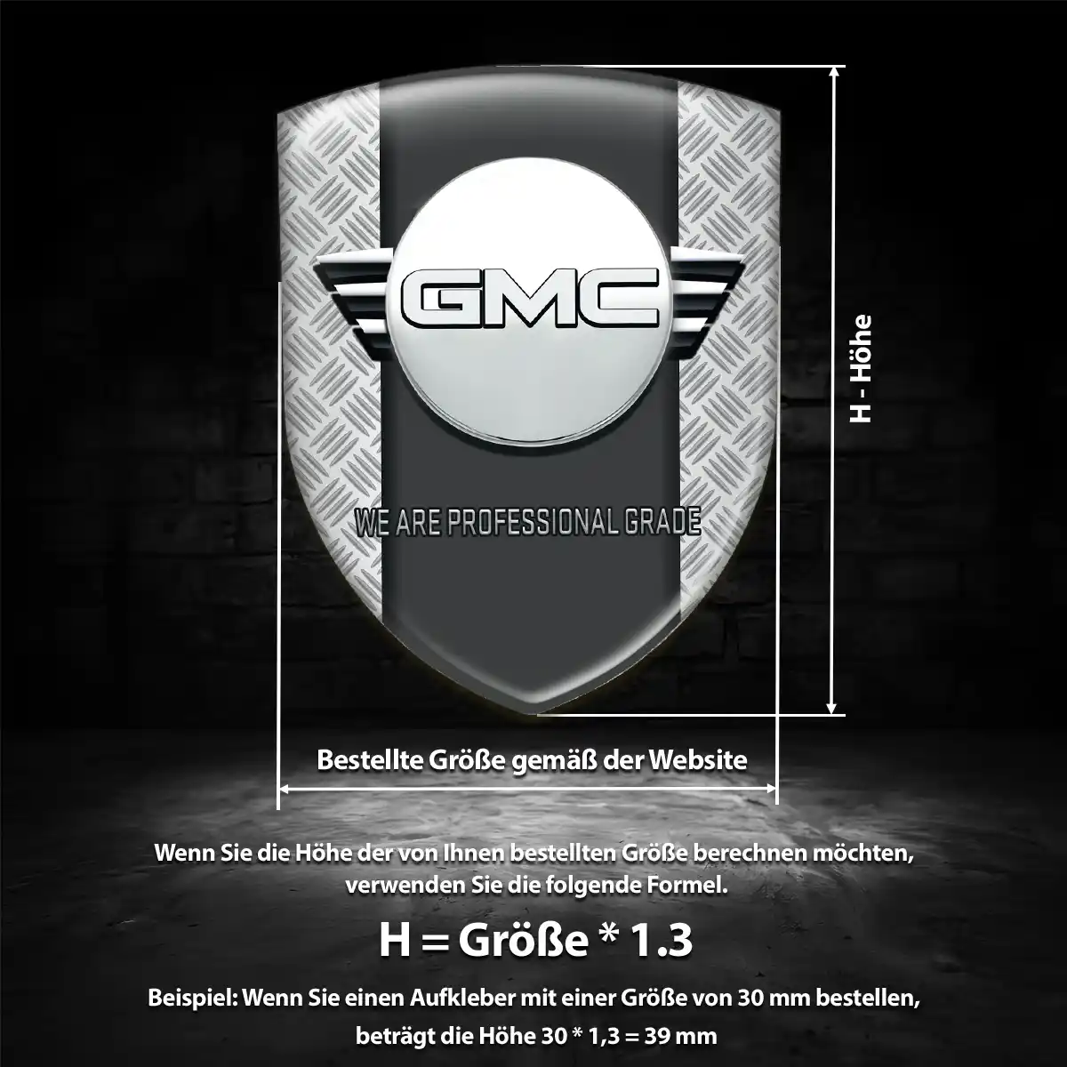GMC Embleme Silikon Aufkleber Auto Exterieurdesign