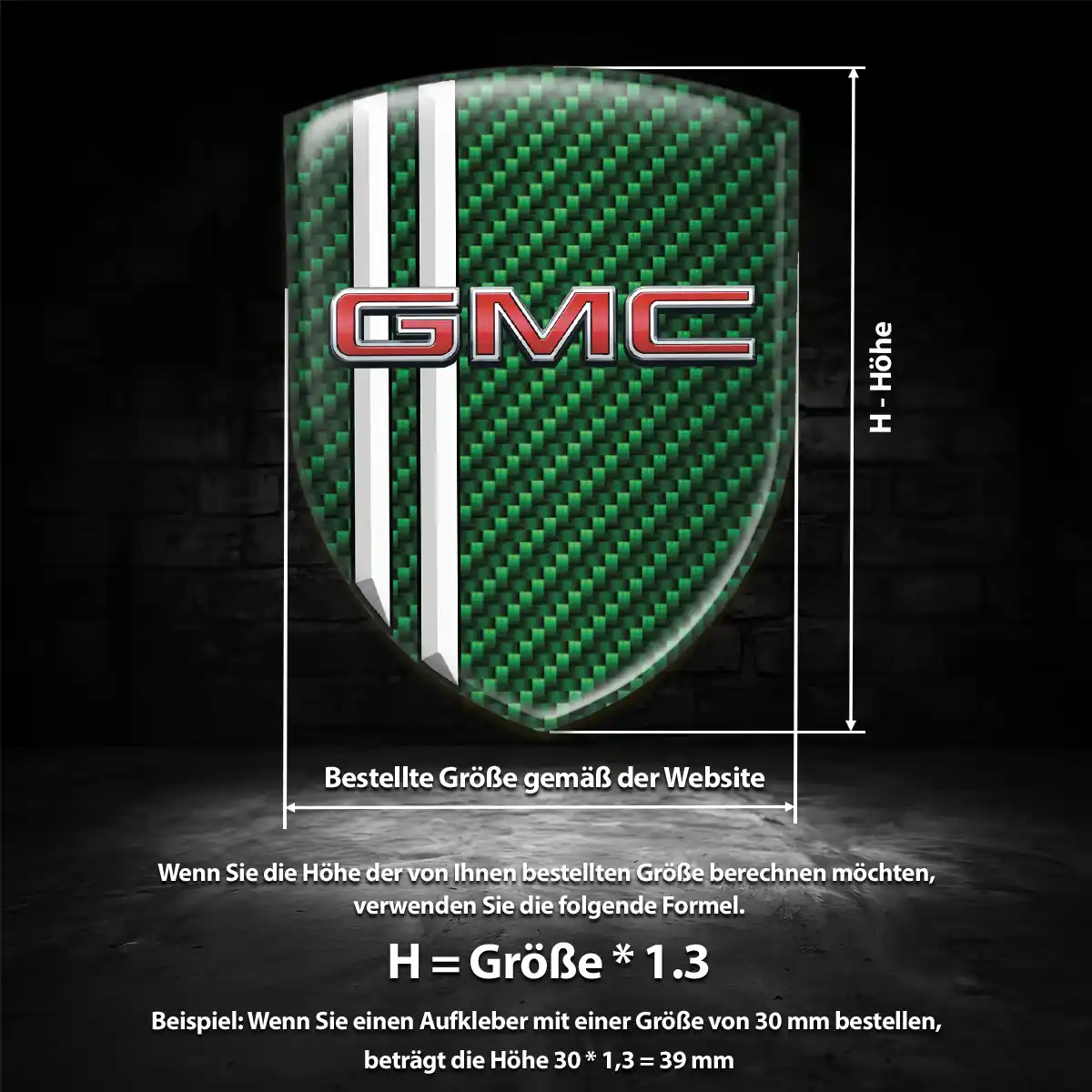 GMC Embleme Silikon Aufkleber Auto Hochwertiges Harz