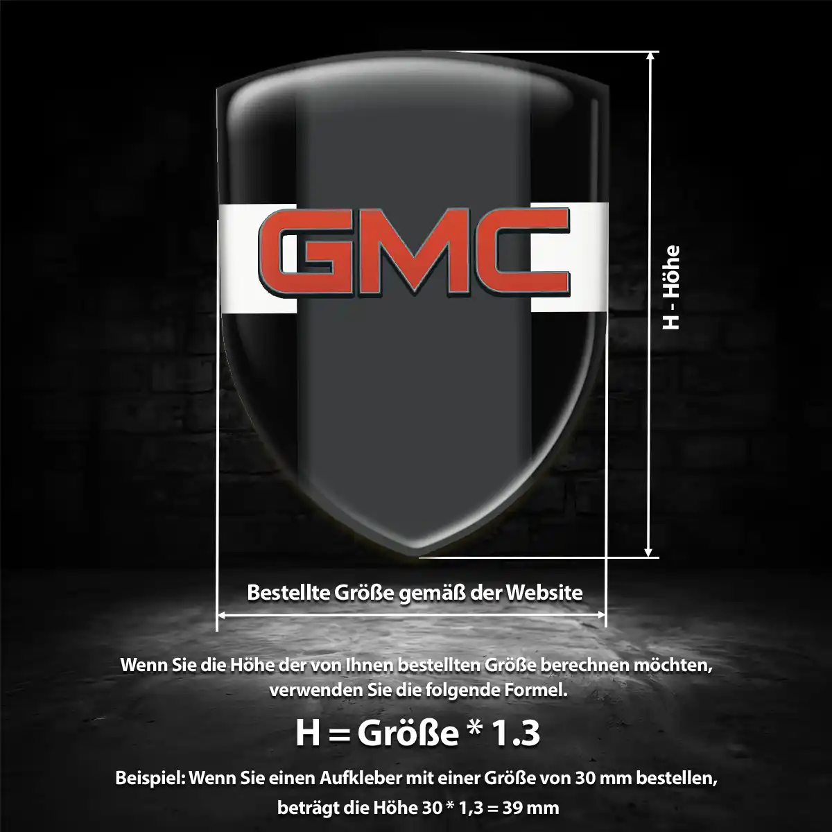 GMC Embleme Silikon Aufkleber Auto Interieurdesign