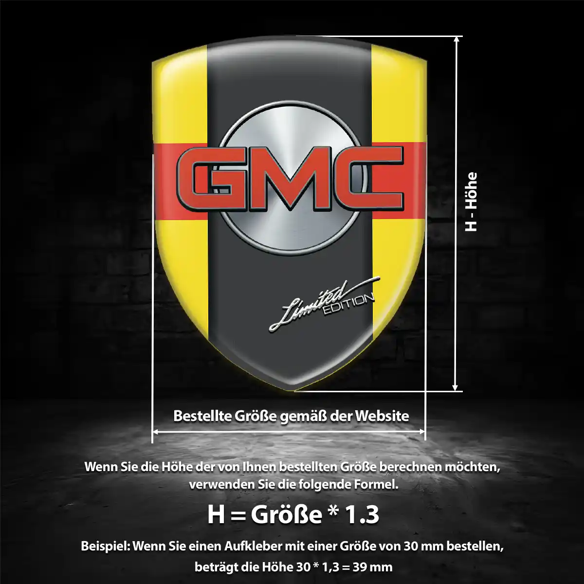 GMC Embleme Silikon Aufkleber Auto Luxus-Edition