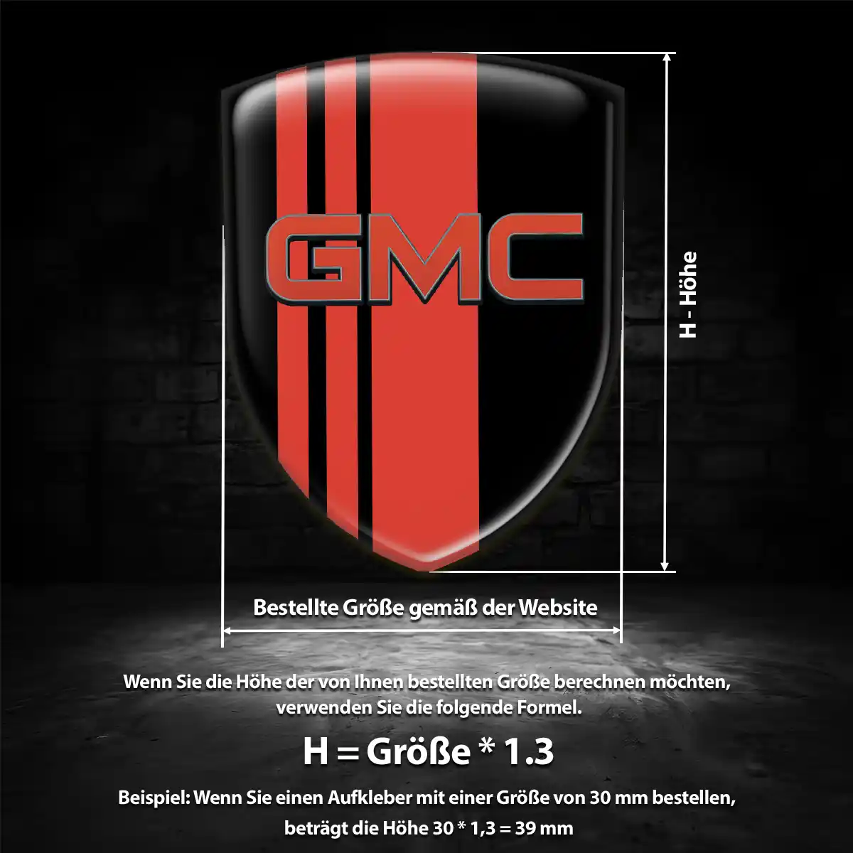 GMC Embleme Silikon Aufkleber Auto Markenedition