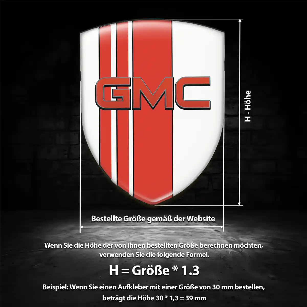 GMC Embleme Silikon Aufkleber Auto Premiumqualität