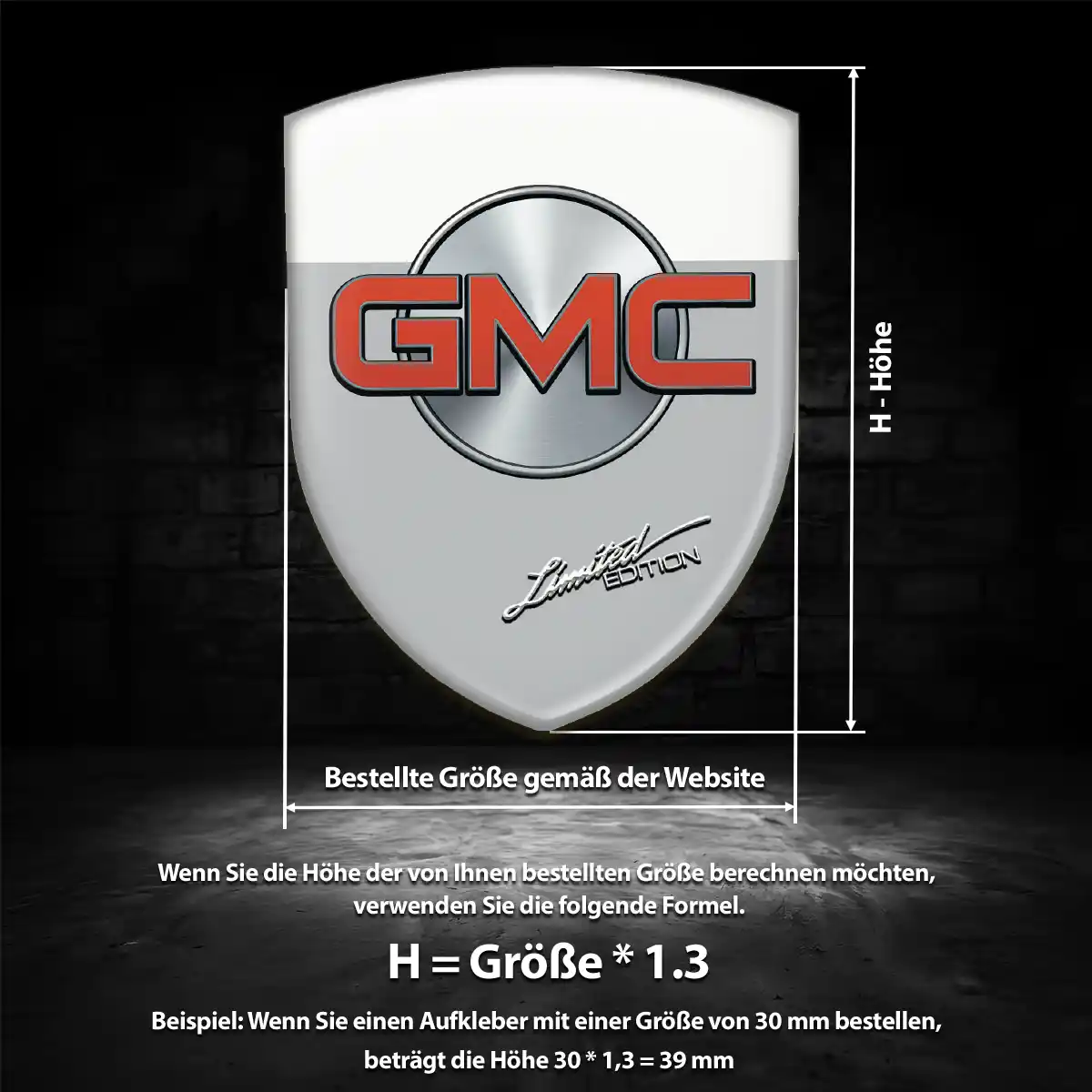 GMC Embleme Silikon Aufkleber Auto Stilvolles Design