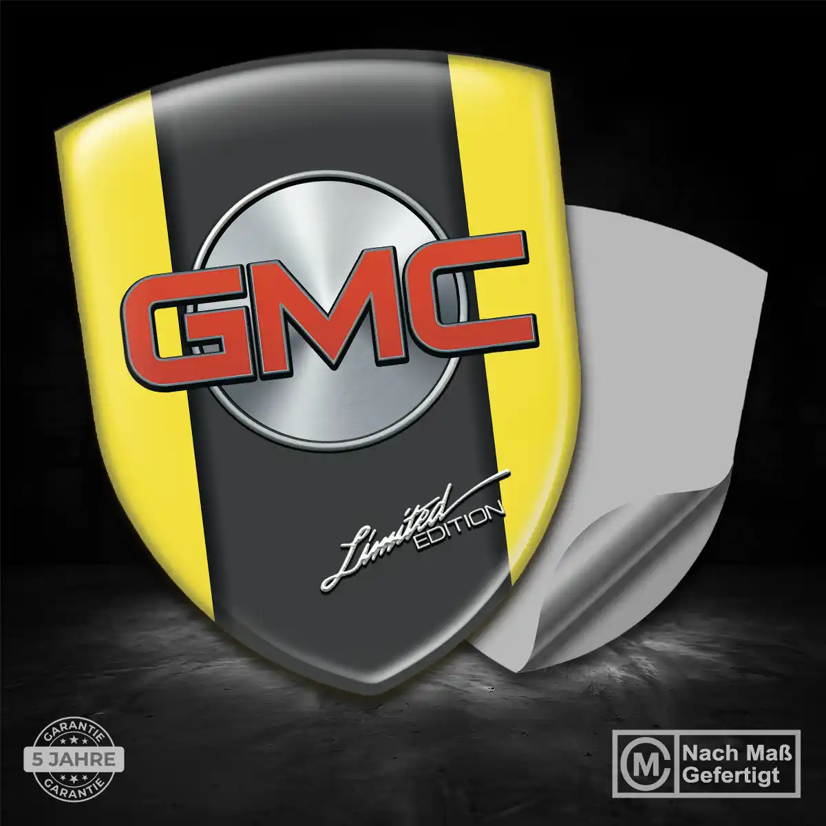 GMC Embleme Silikon Aufkleber Edles Design