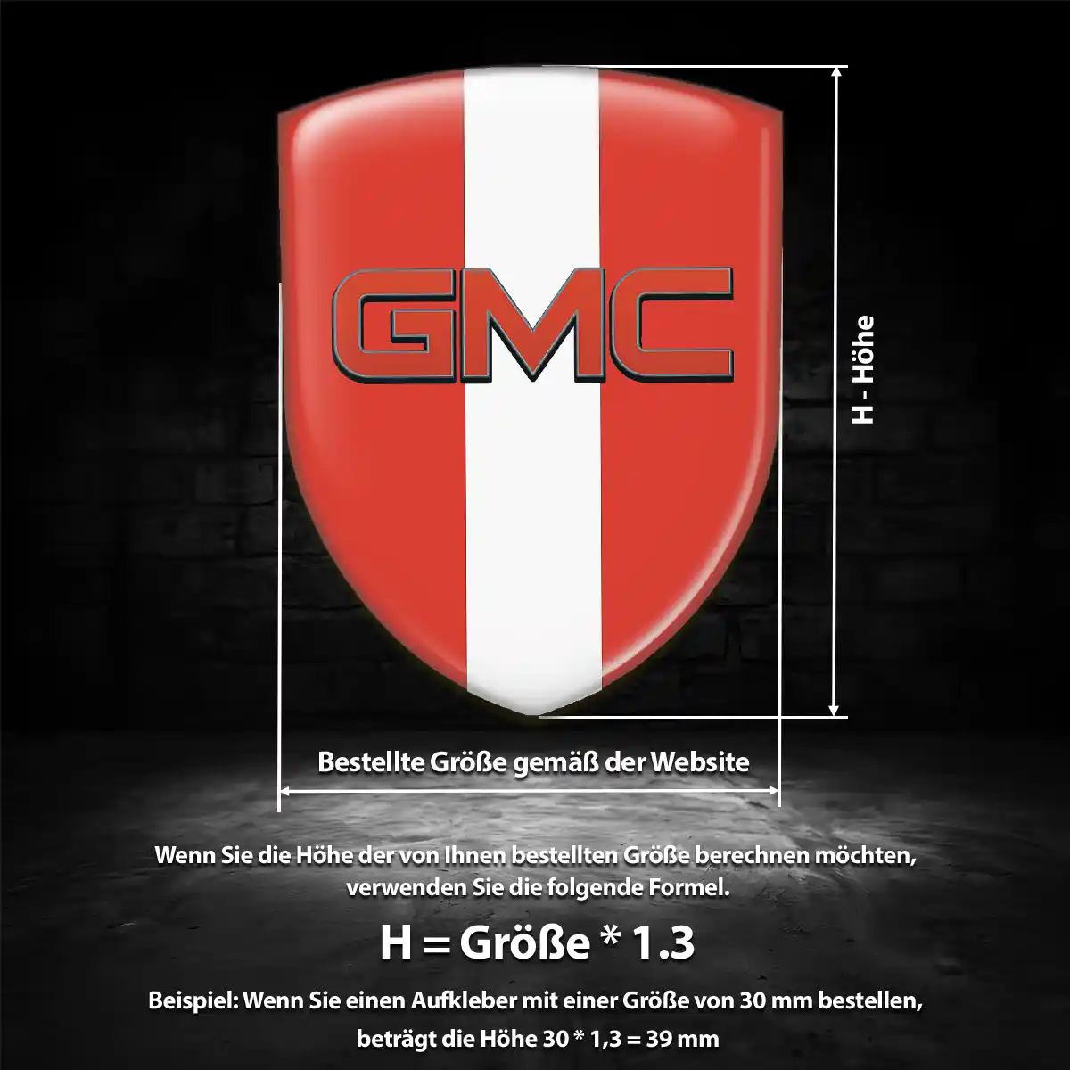 GMC Embleme Silikon Aufkleber Exterieurdesign