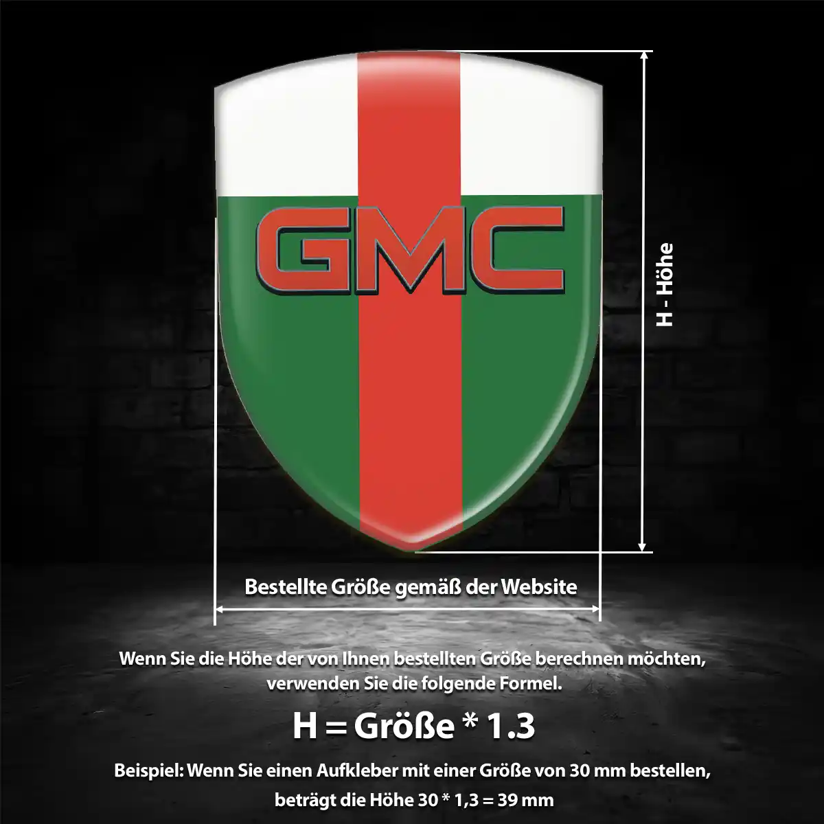 GMC Embleme Silikon Aufkleber Luxus-Edition