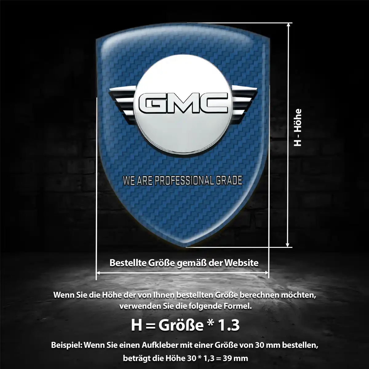 GMC Embleme Silikon Aufkleber Premium-Edition