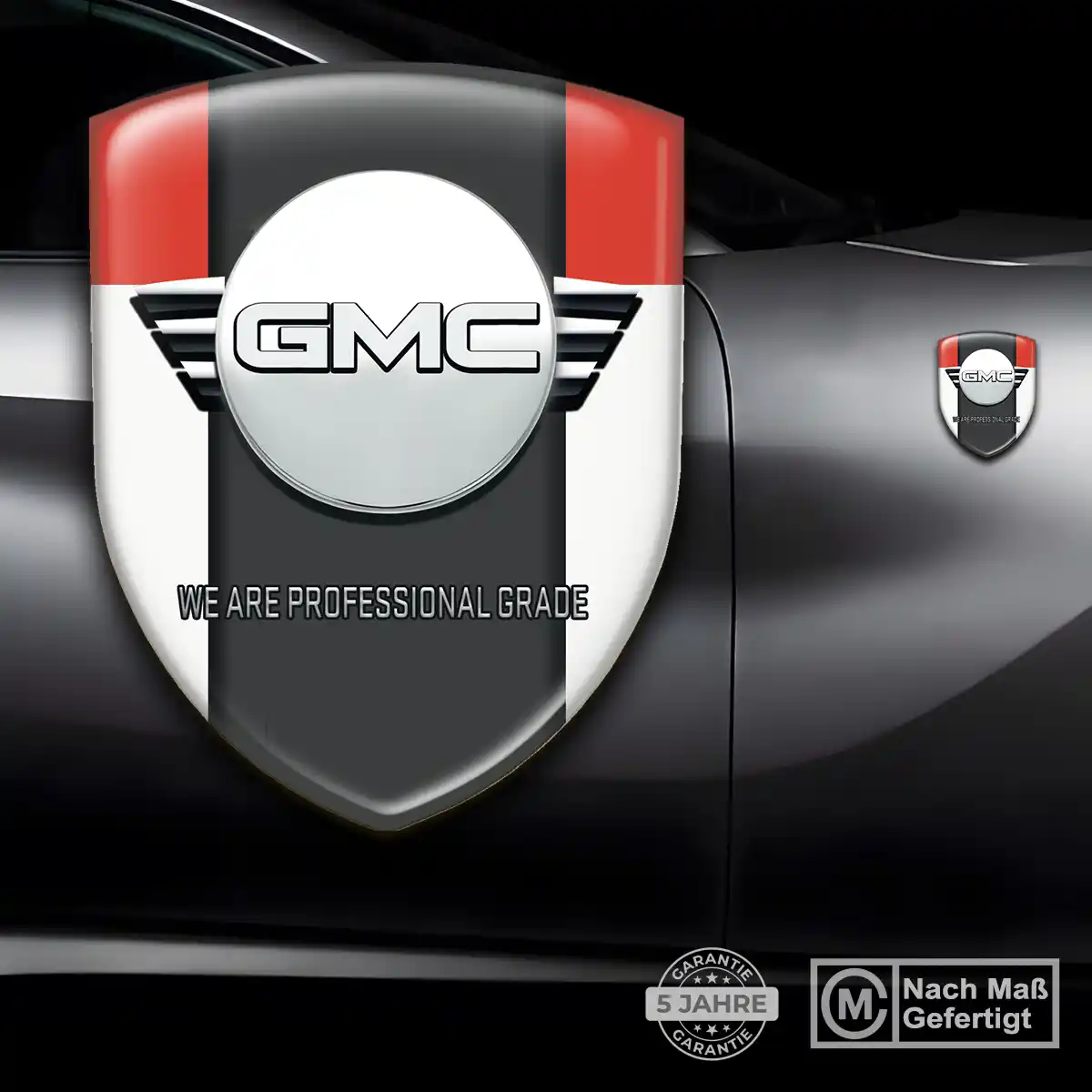 GMC Embleme Silikon Aufkleber Premiumqualität