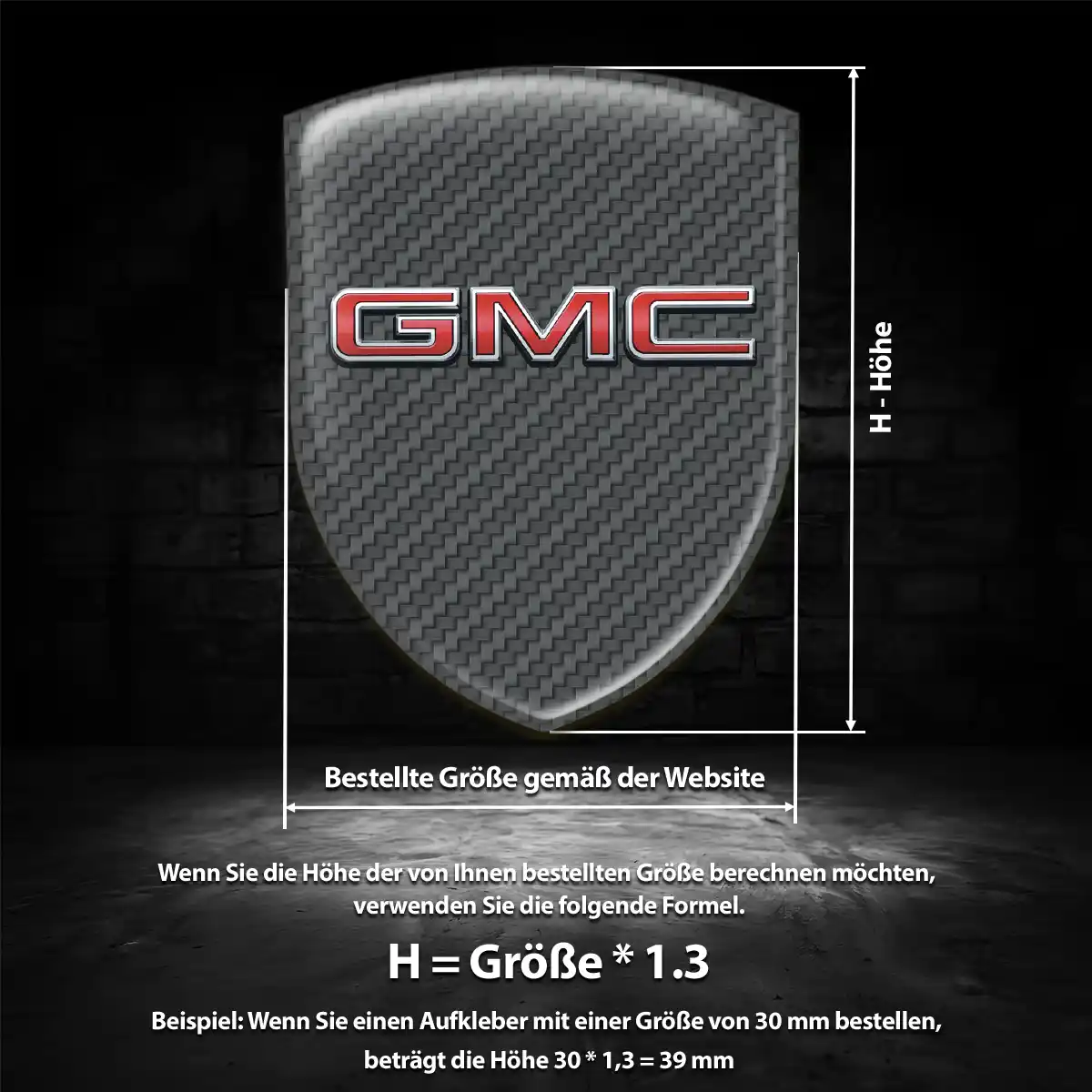 GMC Silikon Aufkleber Auto Exterieurdesign