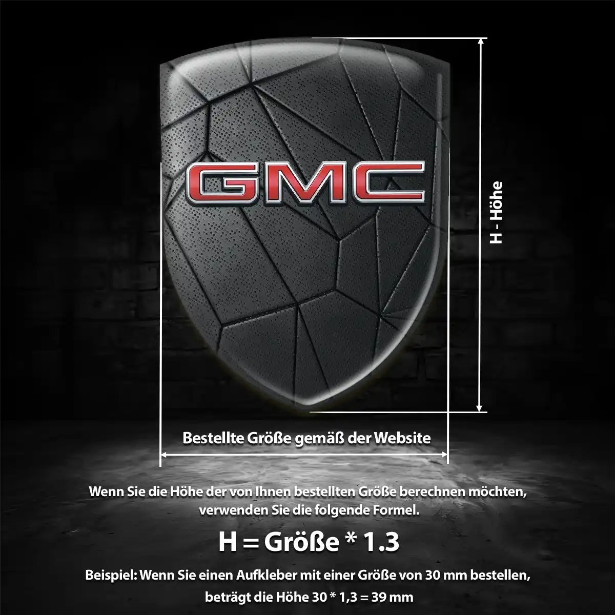 GMC Silikon Aufkleber Auto Interieurdesign