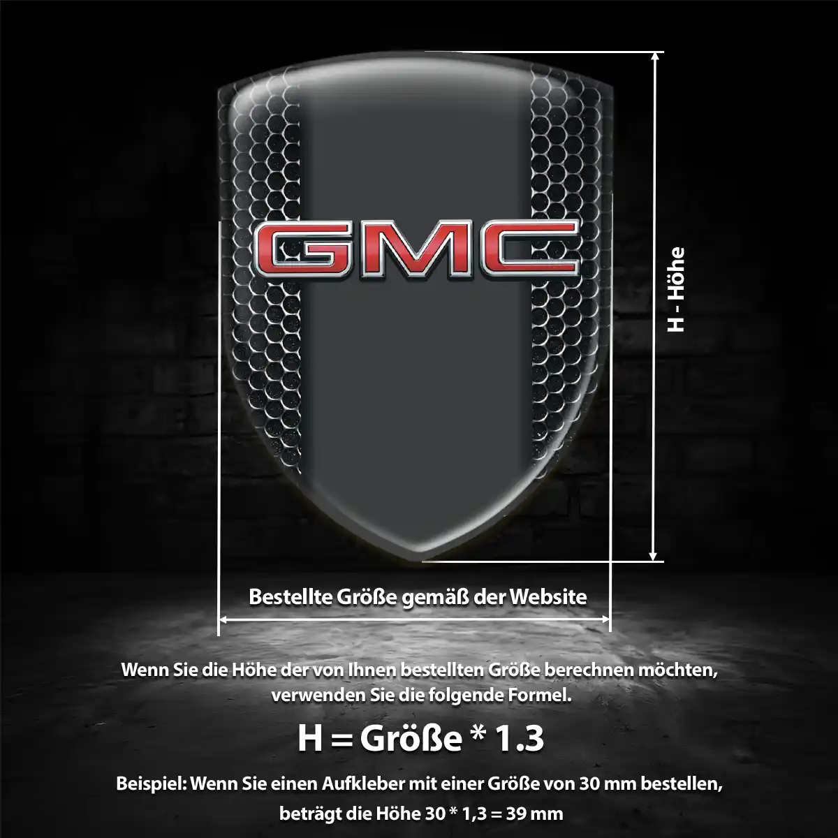 GMC Silikon Aufkleber Auto Stilvolles Design