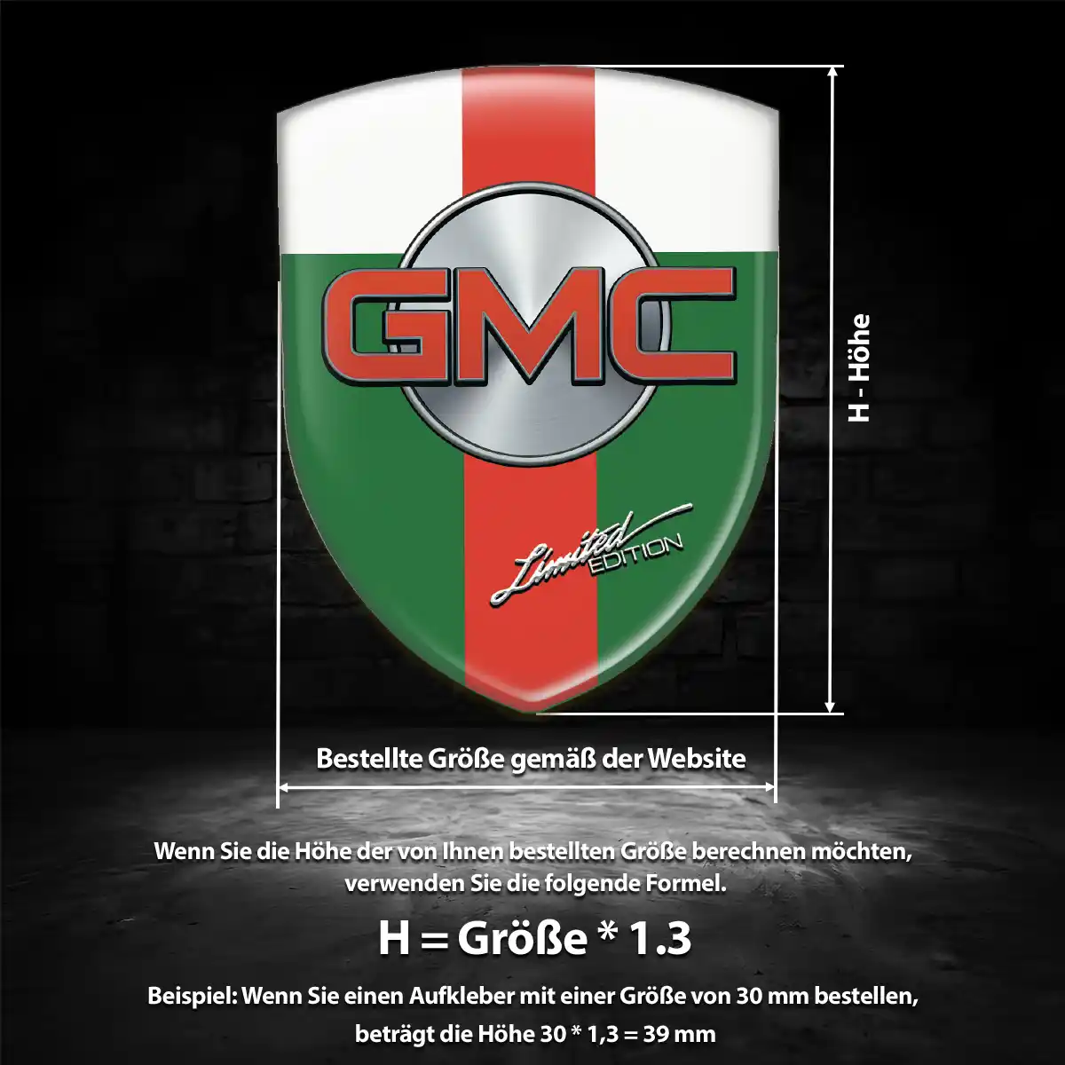 GMC Silikon Aufkleber Auto Tuningfahrzeug