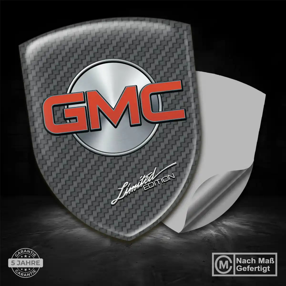 GMC Silikon Aufkleber Embleme Auto Hochwertiges Harz