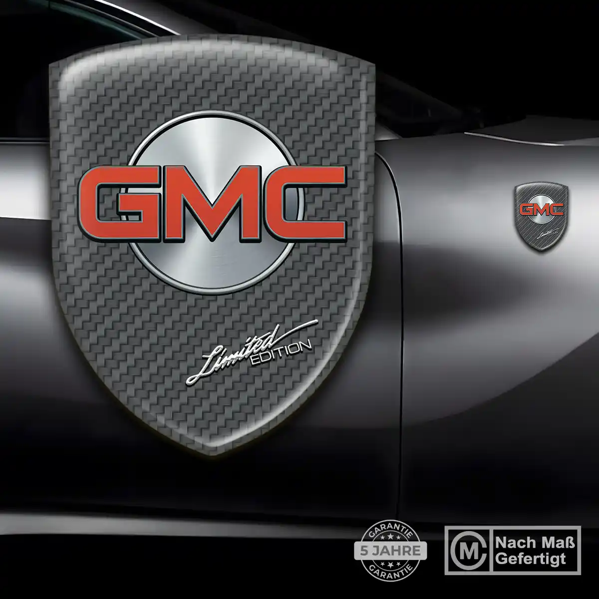 GMC Silikon Aufkleber Embleme Auto Hochwertiges Harz