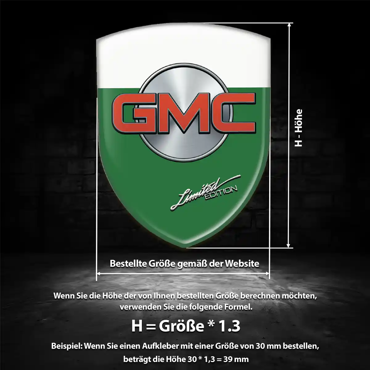 GMC Silikon Aufkleber Embleme Auto Hohe Qualität