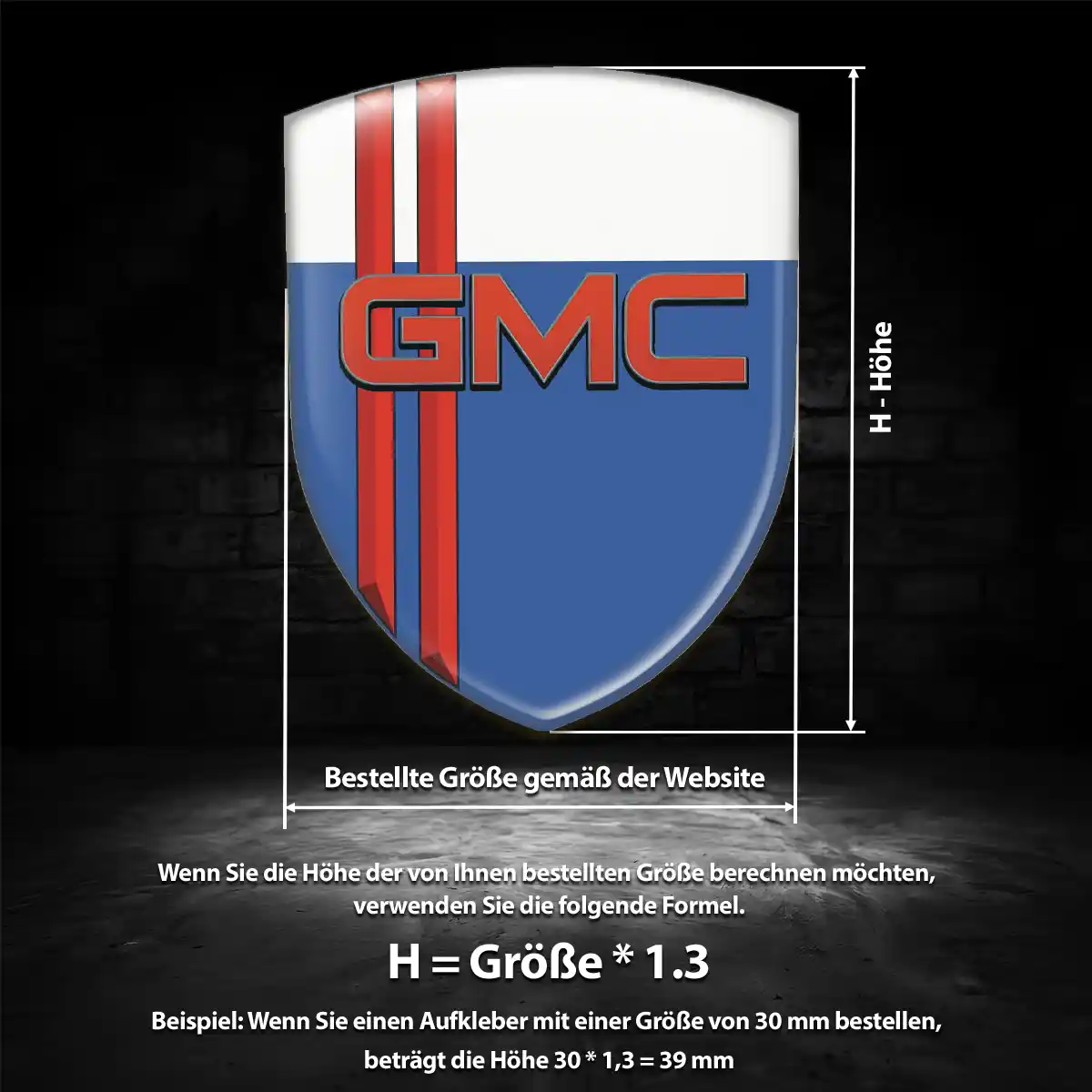 GMC Silikon Aufkleber Embleme Auto Interieurdesign