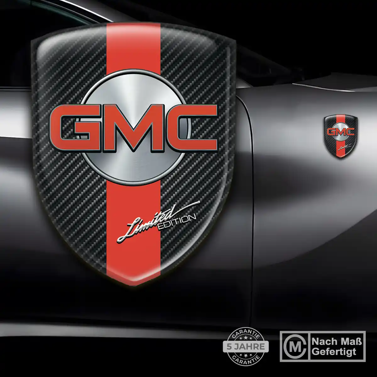 GMC Silikon Aufkleber Embleme Auto Limitierte Auflage