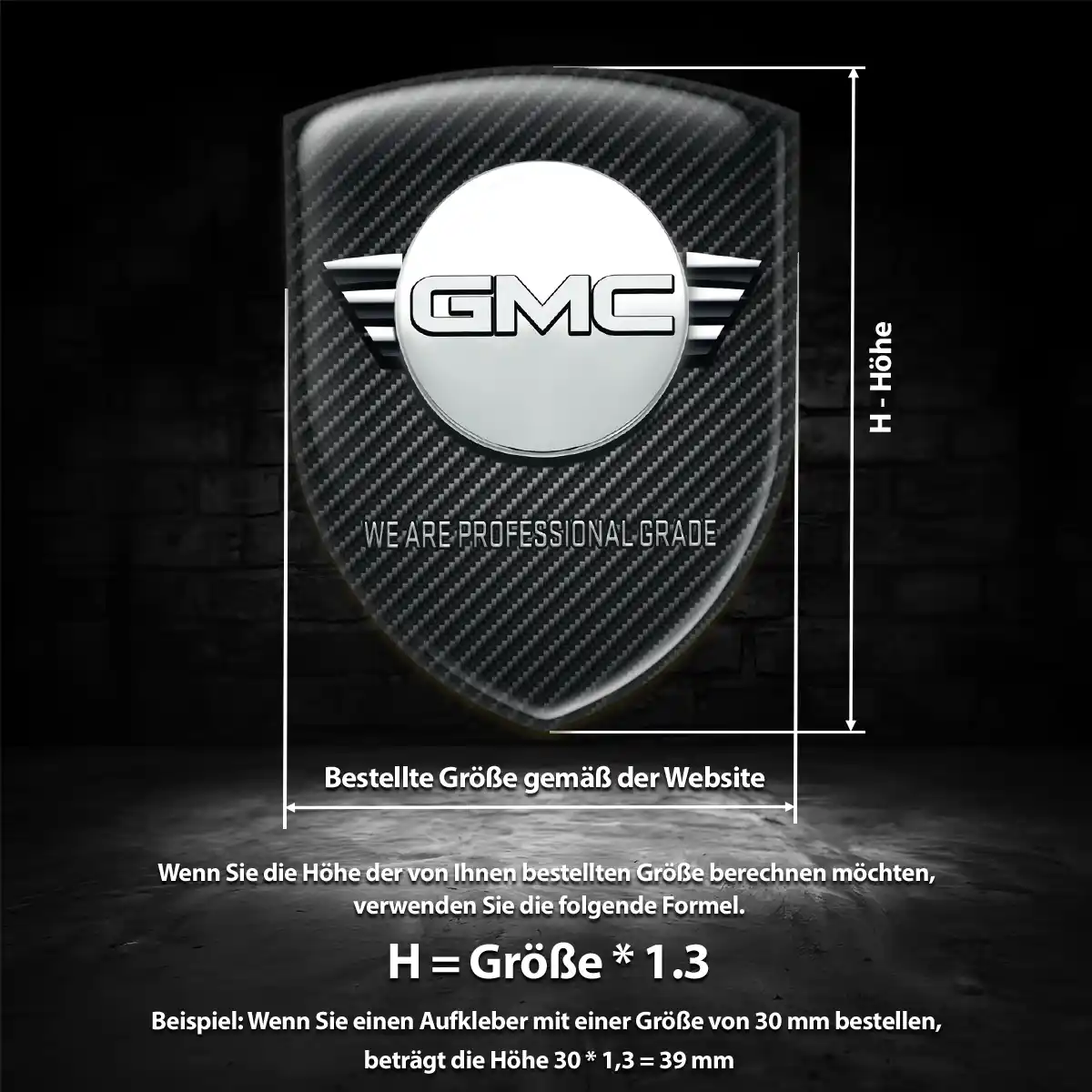 GMC Silikon Aufkleber Embleme Auto Luxus-Edition