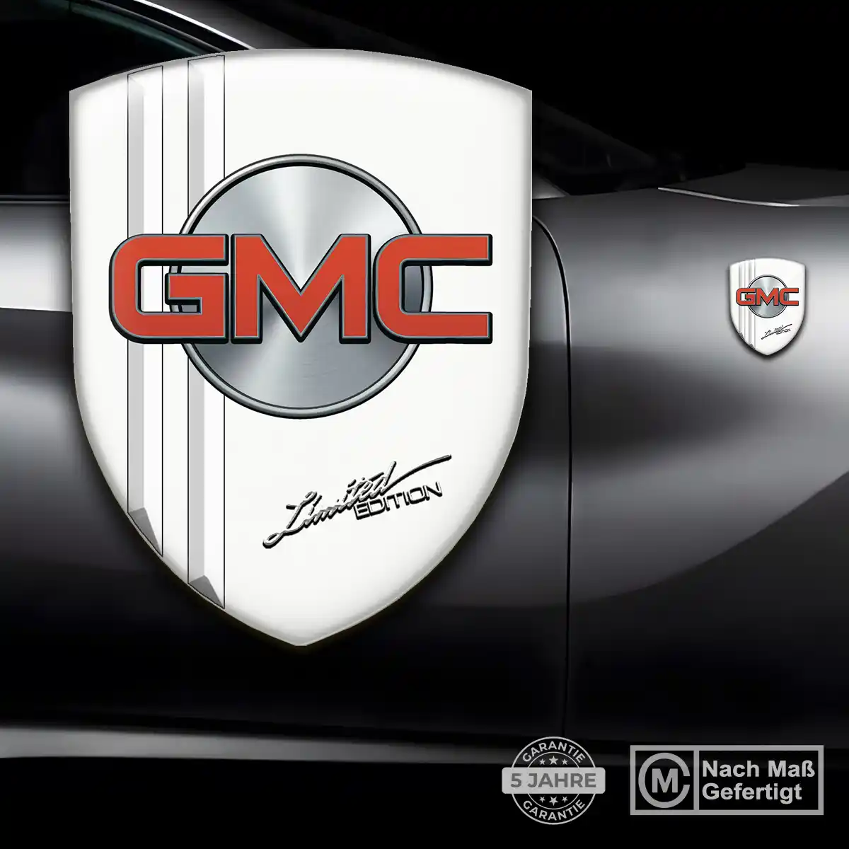 GMC Silikon Aufkleber Embleme Auto Premiumqualität