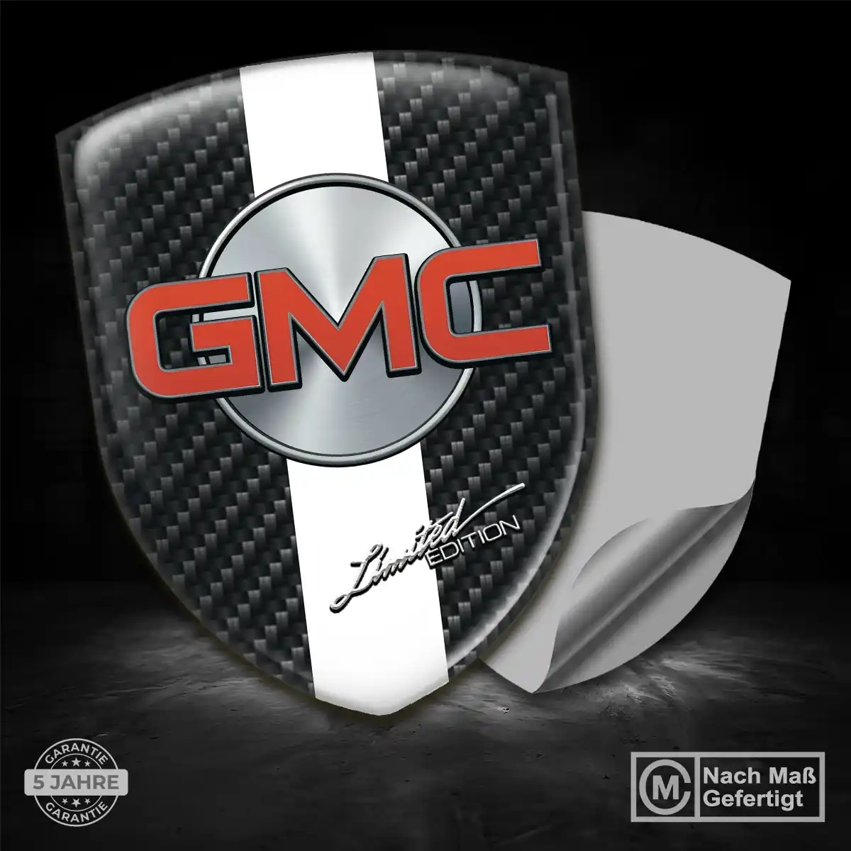 GMC Silikon Aufkleber Embleme Elegantes Design