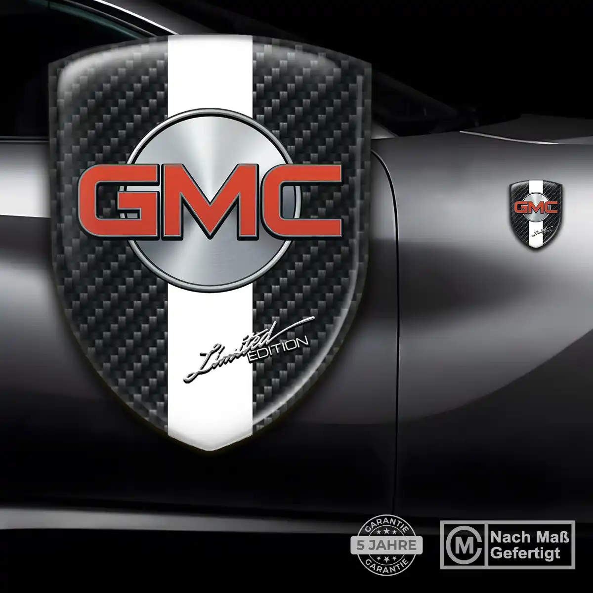 GMC Silikon Aufkleber Embleme Elegantes Design