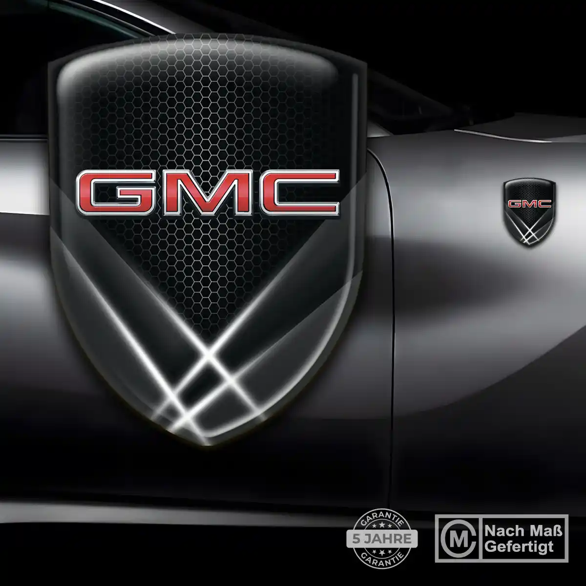 GMC Silikon Aufkleber Embleme Hochwertiges Harz
