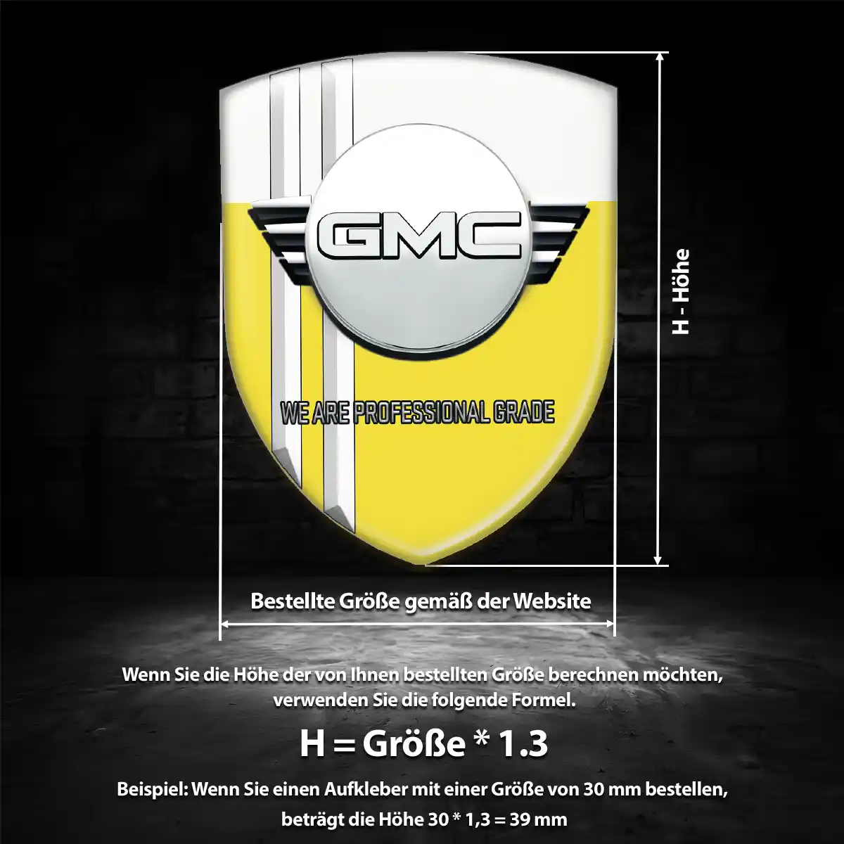 GMC Silikon Aufkleber Embleme Limitierte Auflage
