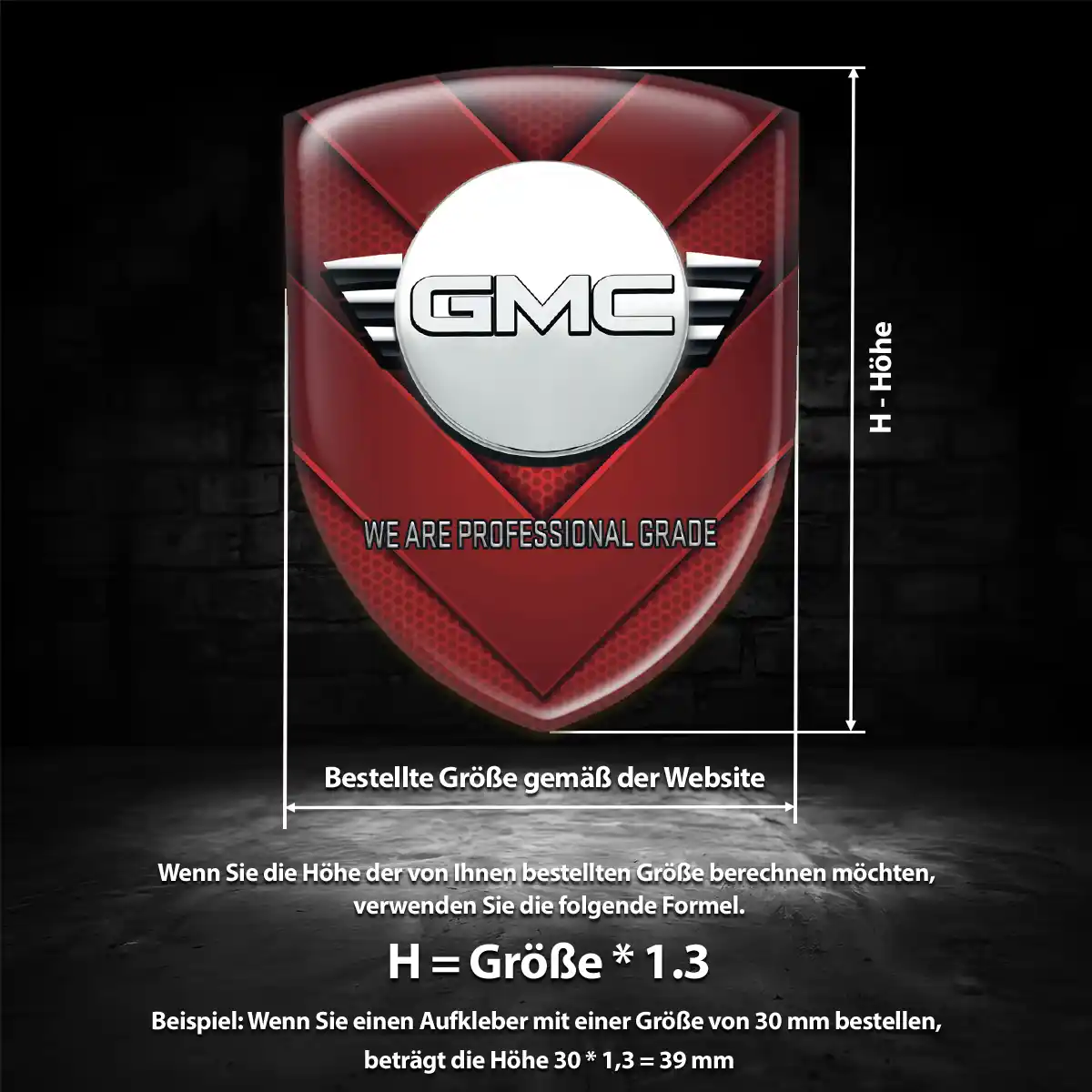 GMC Silikon Aufkleber Embleme Luxus-Edition