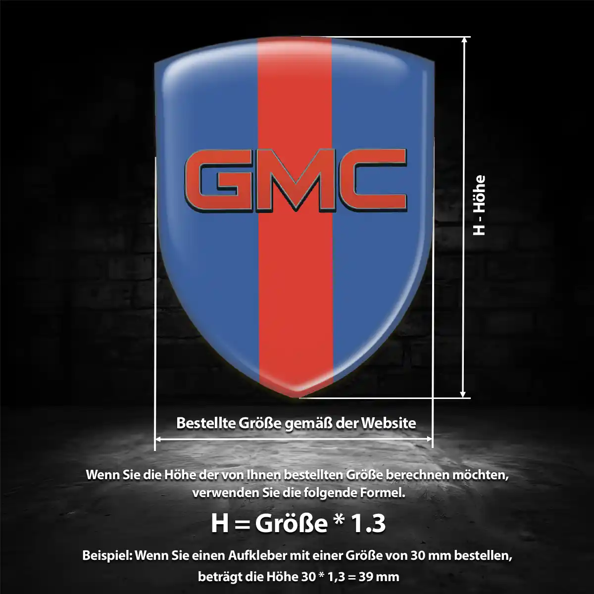 GMC Silikon Aufkleber Embleme Premium-Edition