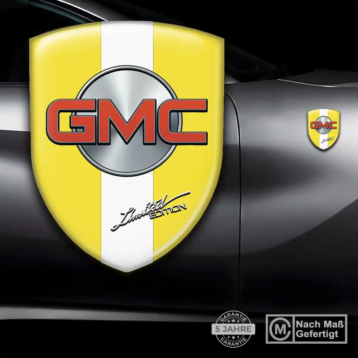 GMC Silikon Aufkleber Embleme Premiumqualität