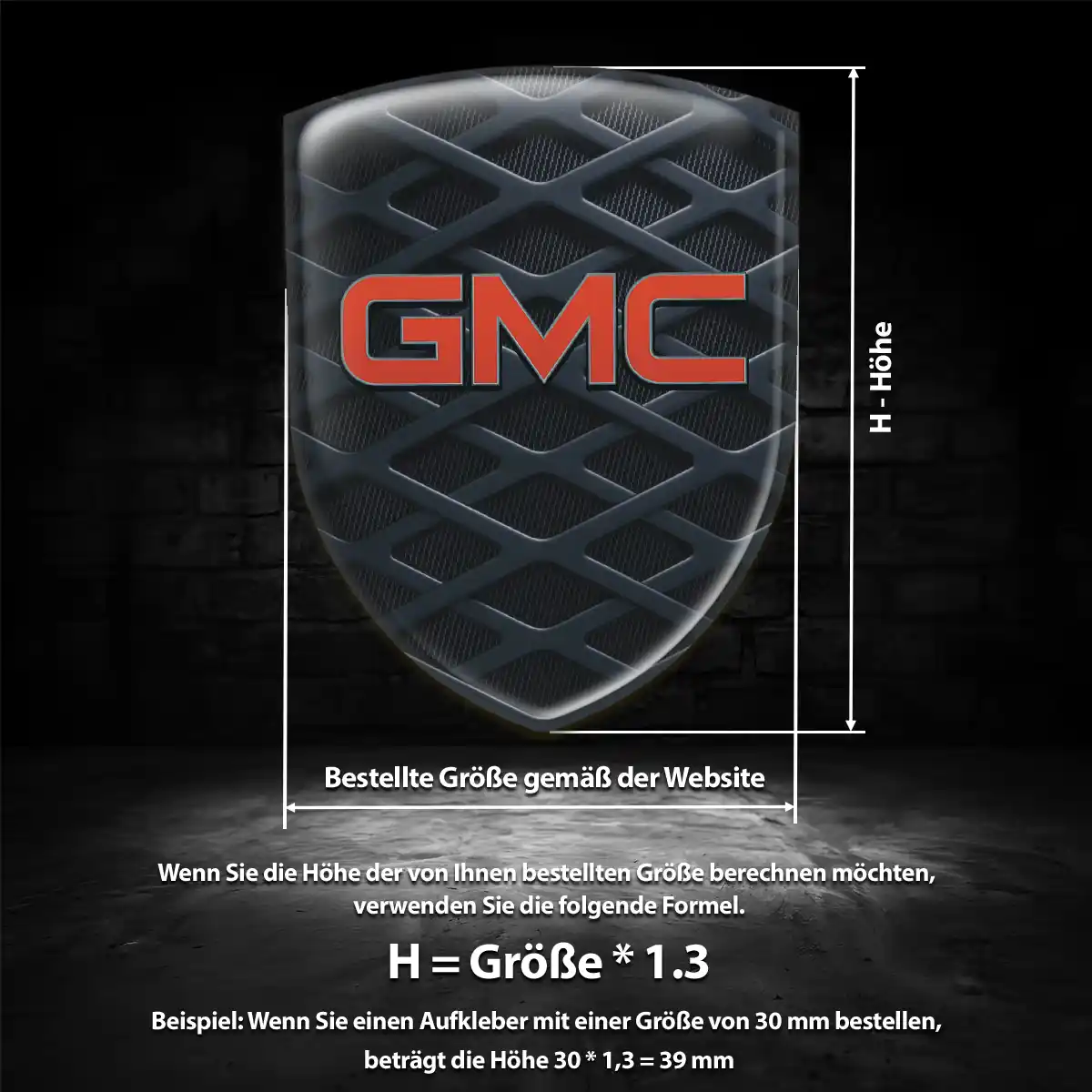 GMC Silikon Aufkleber Exterieurdesign