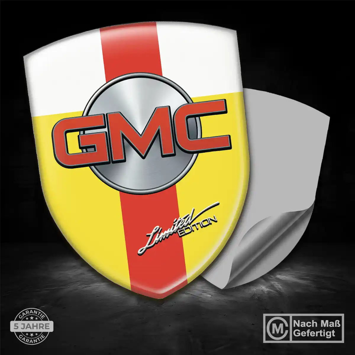 GMC Silikon Aufkleber Wappen Auto Elegantes Design