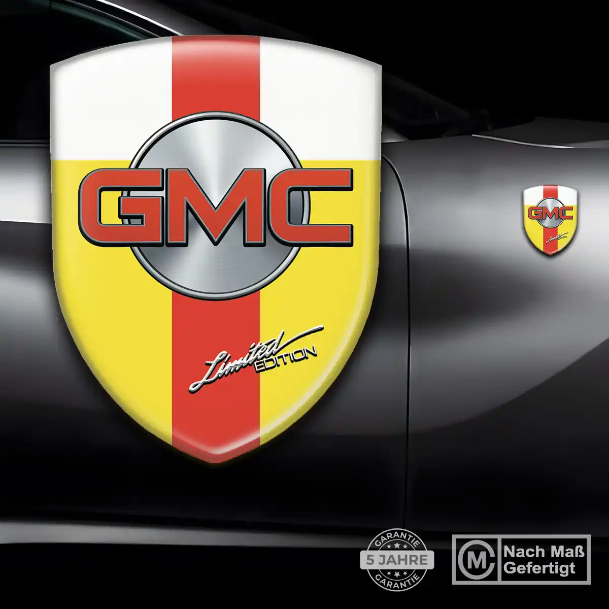 GMC Silikon Aufkleber Wappen Auto Elegantes Design