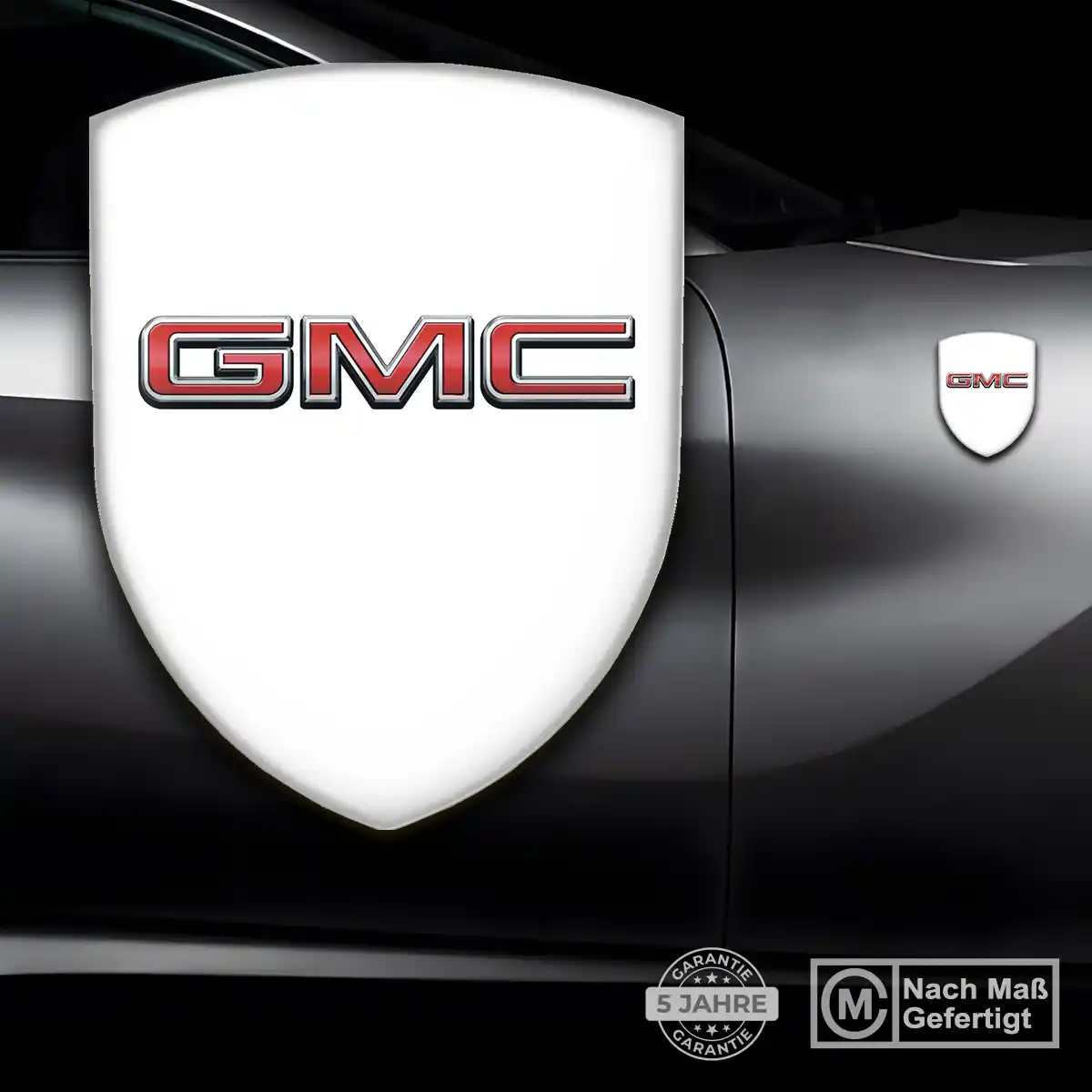 GMC Silikon Aufkleber Wappen Auto Markenedition