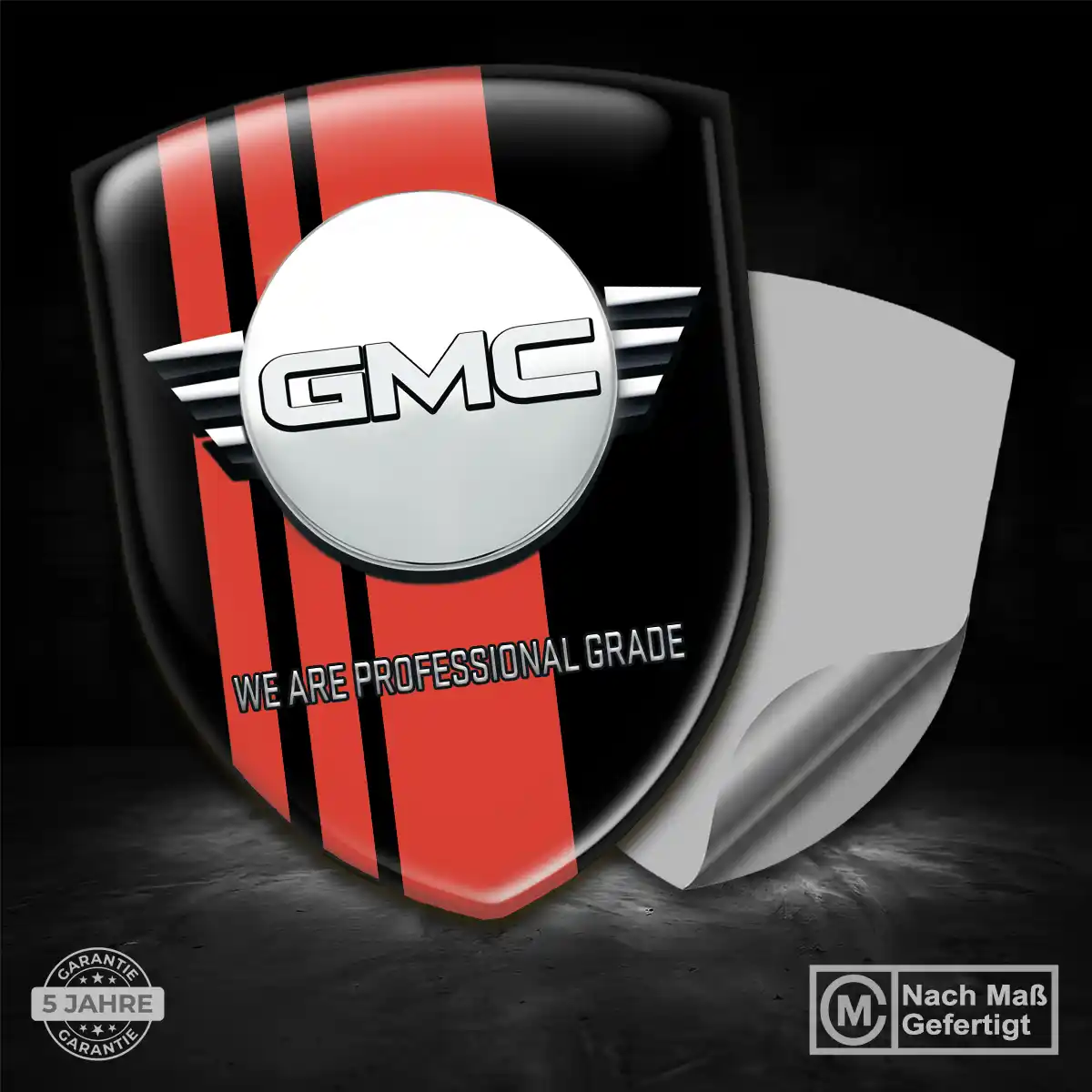 GMC Silikon Aufkleber Wappen Auto Premium-Edition