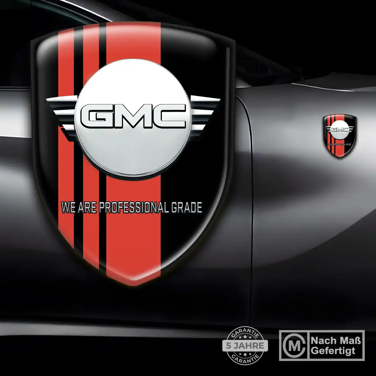 GMC Silikon Aufkleber Wappen Auto Premium-Edition