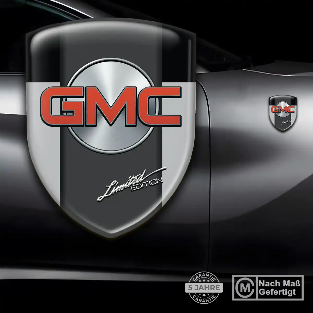 GMC Silikon Aufkleber Wappen Auto Tuningfahrzeug