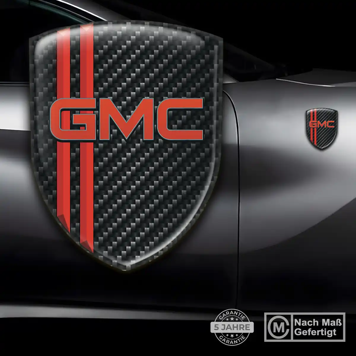 GMC Silikon Aufkleber Wappen Edles Design