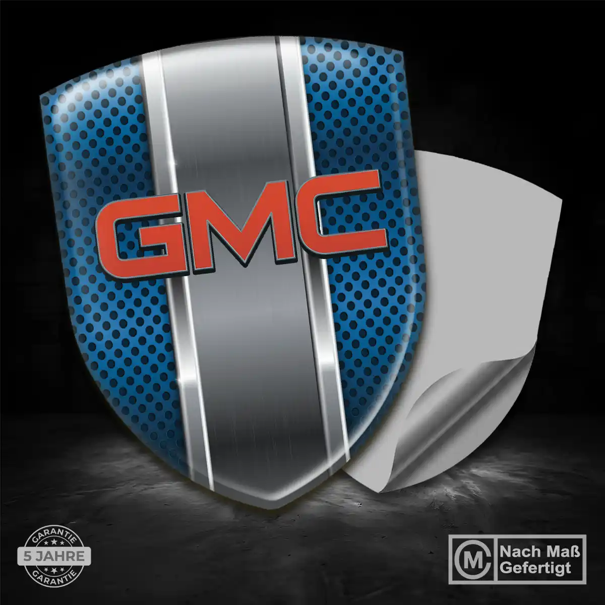 GMC Silikon Aufkleber Wappen Hochwertiges Harz