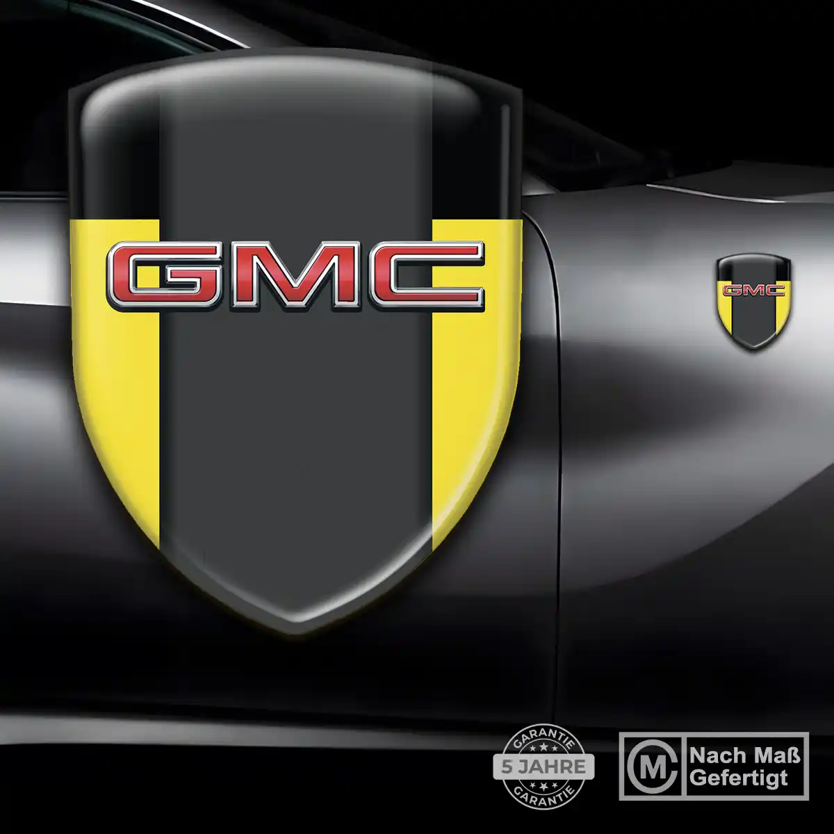 GMC Silikon Aufkleber Wappen Interieurdesign